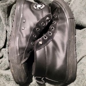 Men's Leather High-Top Sneakers